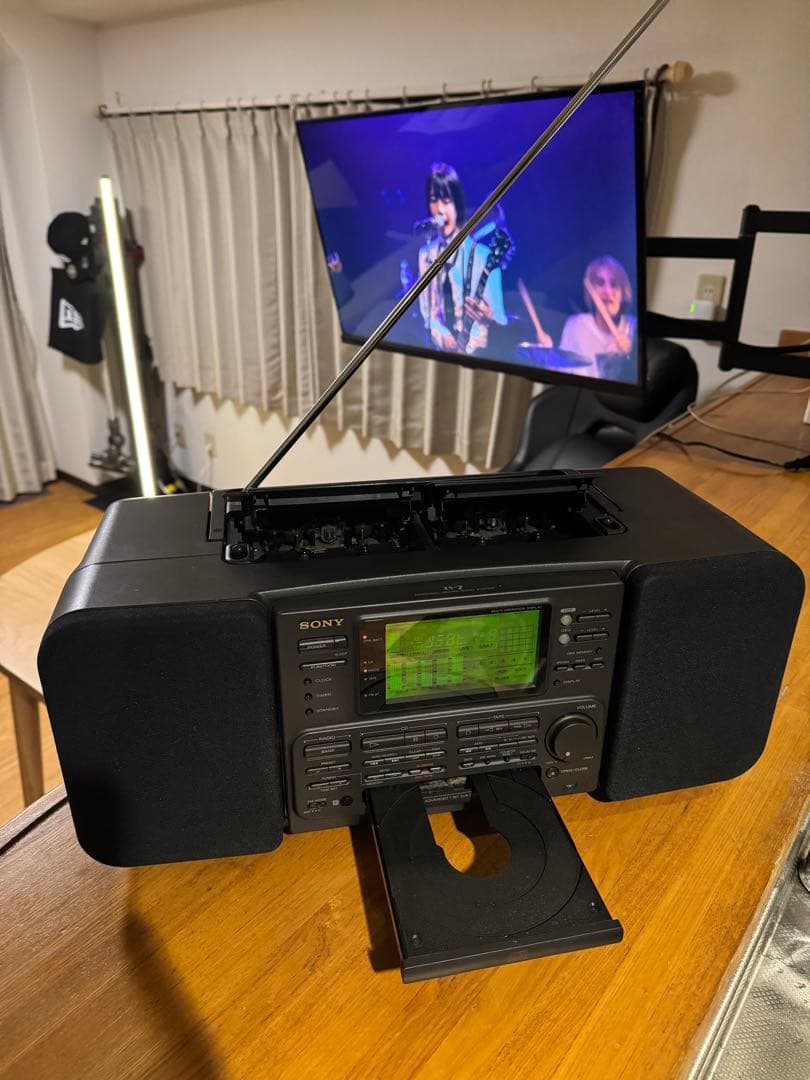 【希少】ソニー CD FM AM バブルラジカセ ZS-7 スペアナ SONY