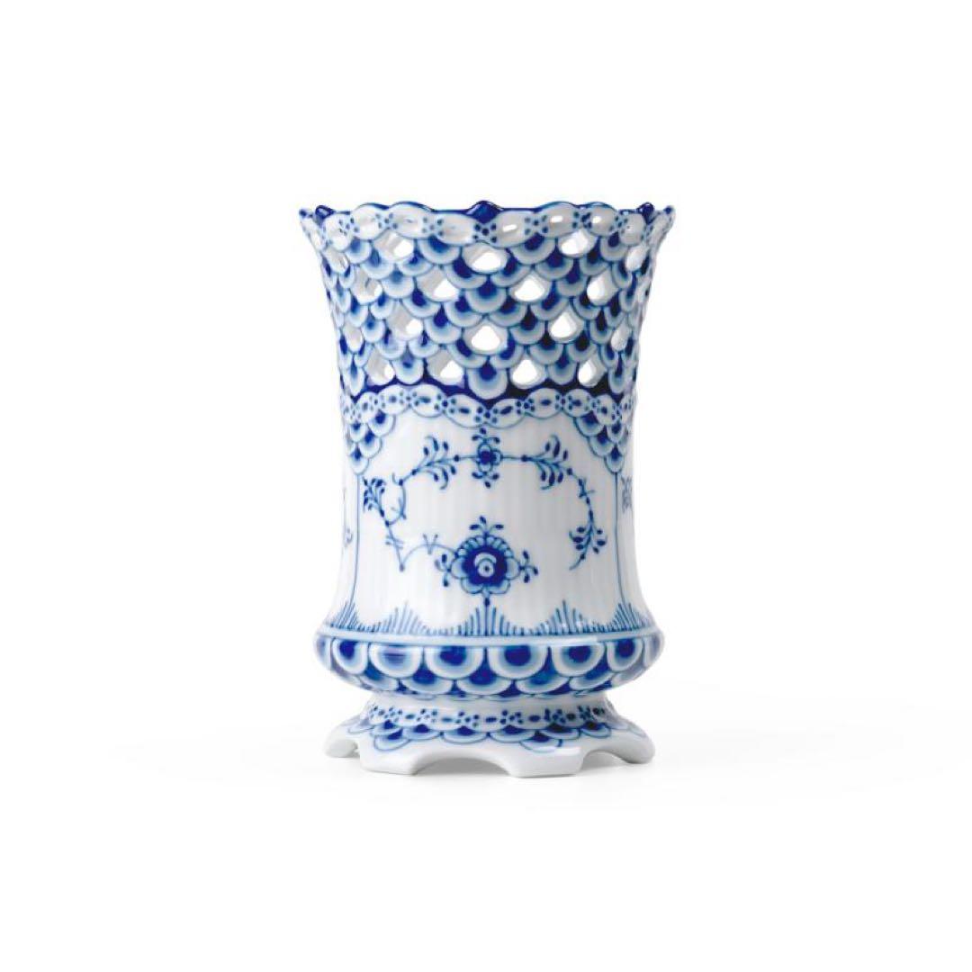 美品◼️ブルーフルーテッド フルレース ベース 11.5cm