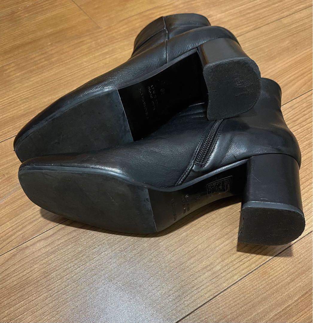 ファビオルスコーニ ショートブーツ サイドジップ　スクエア