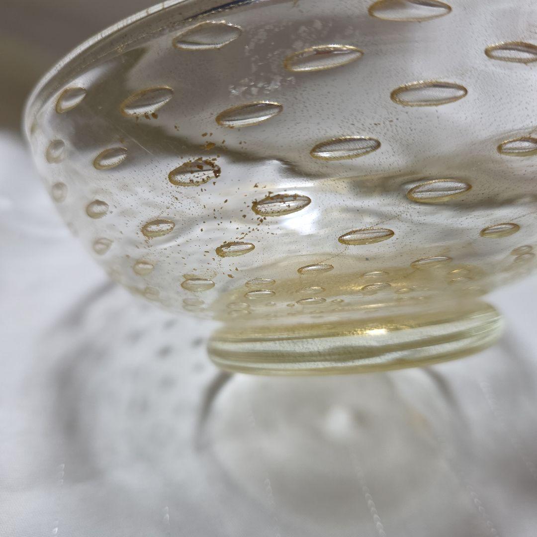 【希少】ムラーノグラス 金箔入りボウル