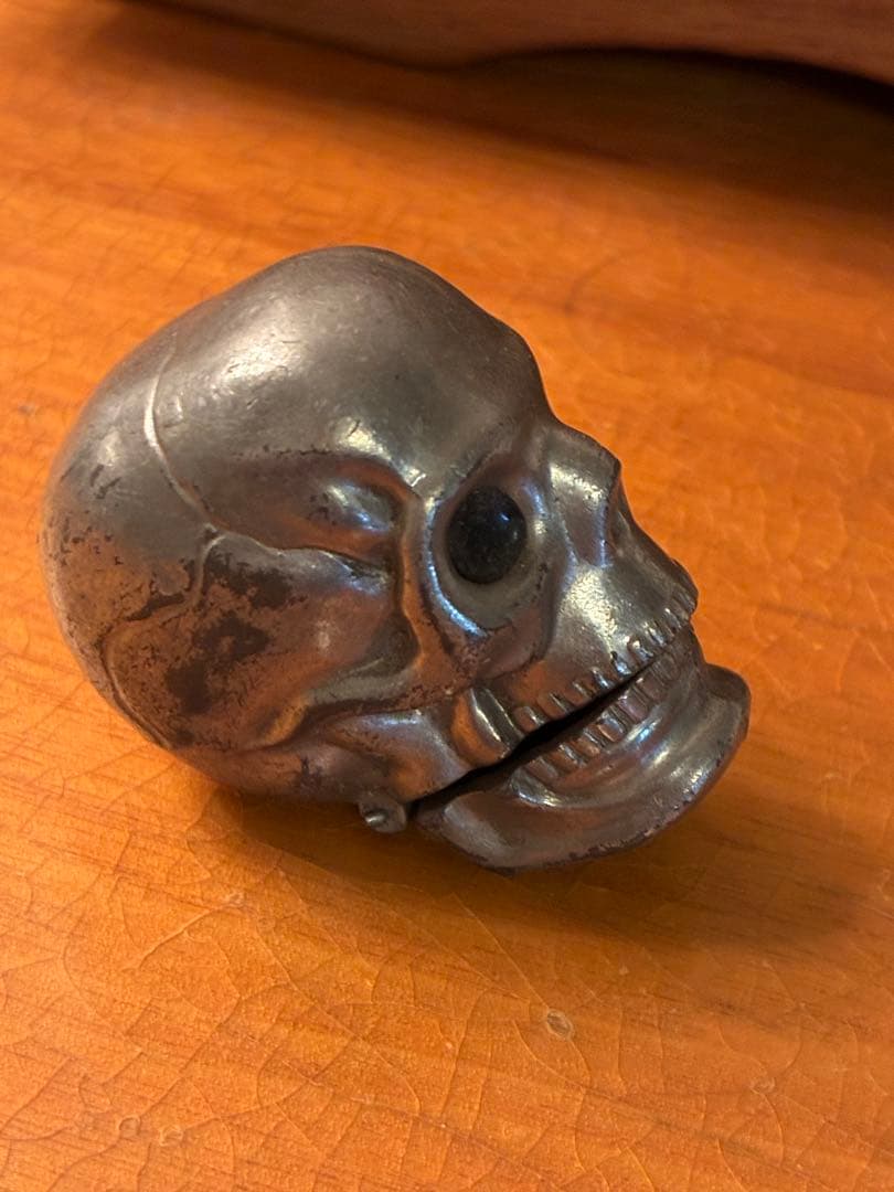 ビンテージ　スカル　髑髏　骸骨　アンティーク　灰皿　マッチ　ミッドセンチュリー