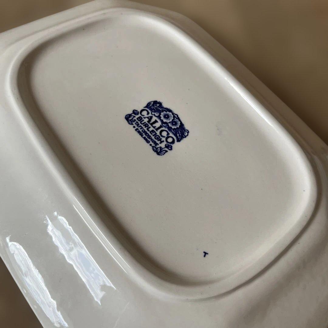 バーレイ社 ブルーキャリコ スクエアプレート