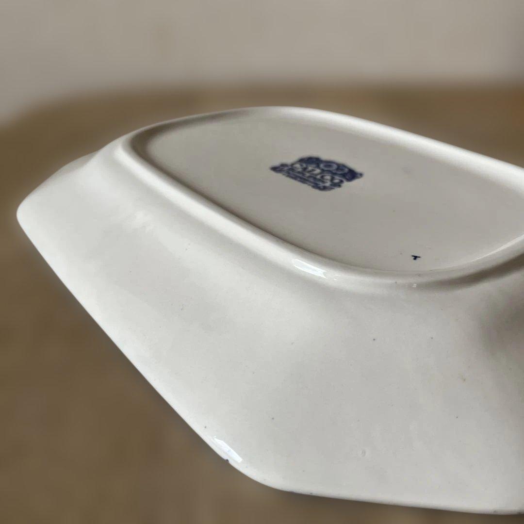 バーレイ社 ブルーキャリコ スクエアプレート