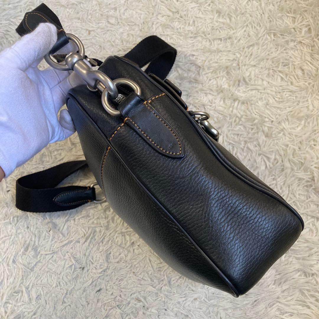 極美品 COACH DYLAN ディラン グラブタンレザー クロスボディ 黒