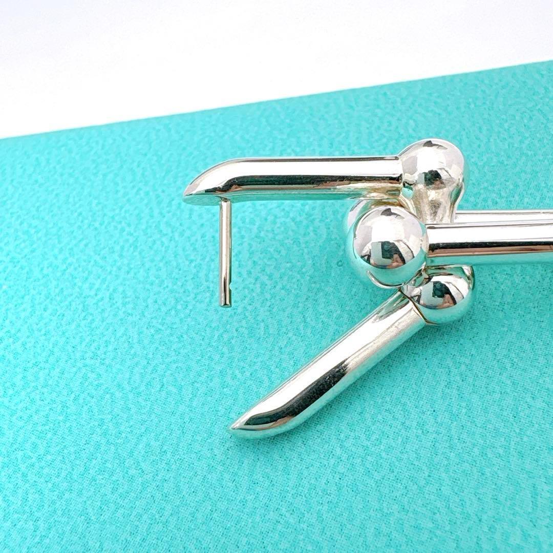 極美品 ティファニー ハードウェア グラジュエイテッド 片耳 ピアス シルバー