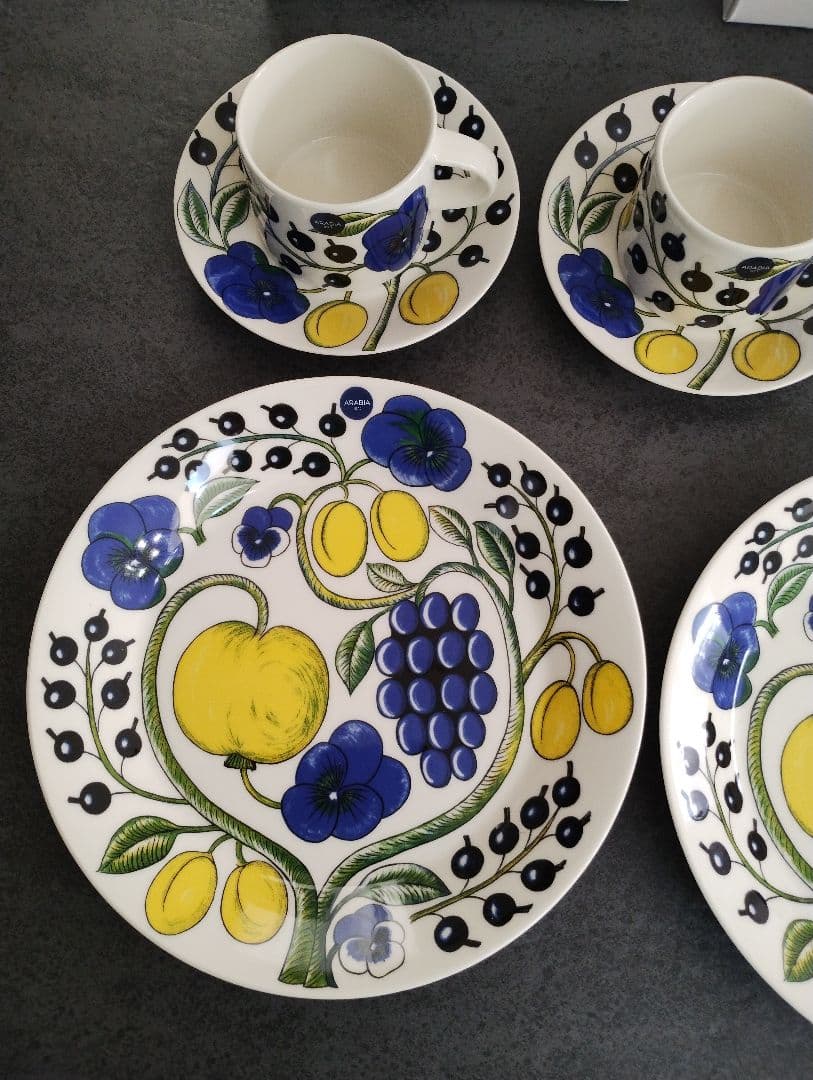 新品　正規品　ARABIA　パラティッシ　8点セット　アラビア　プレート　カップ