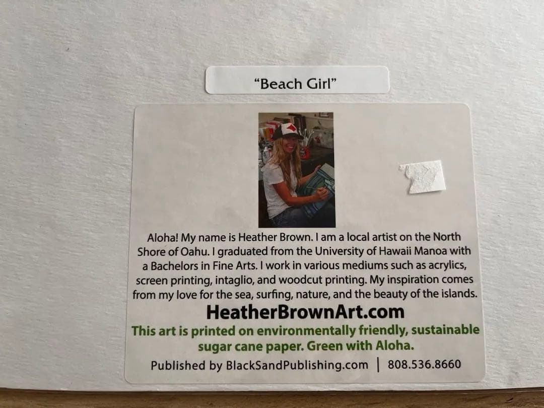 ヘザーブラウン　絵画　ハワイ　希少