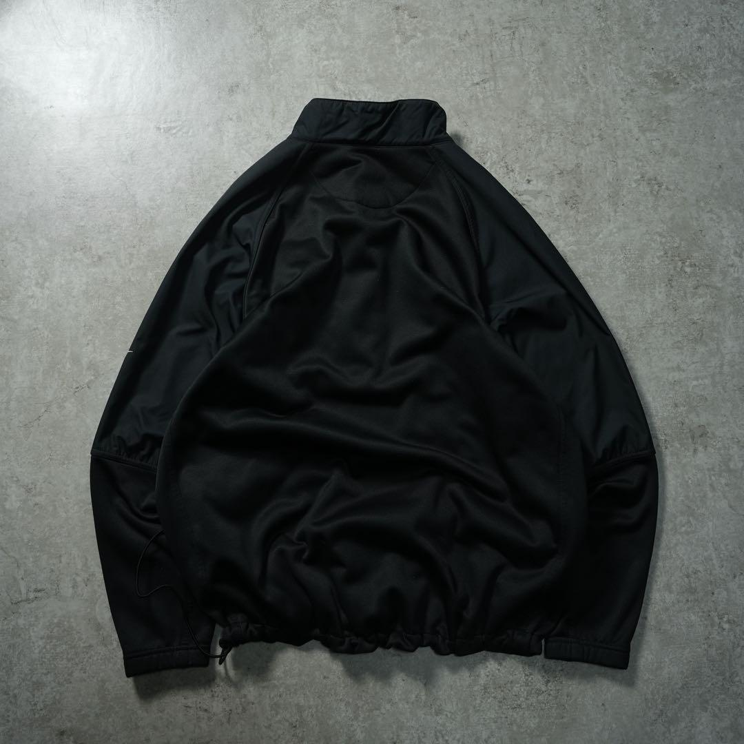 00s archive NIKE ハーフジップトップ 異素材 刺繍ロゴ y2k