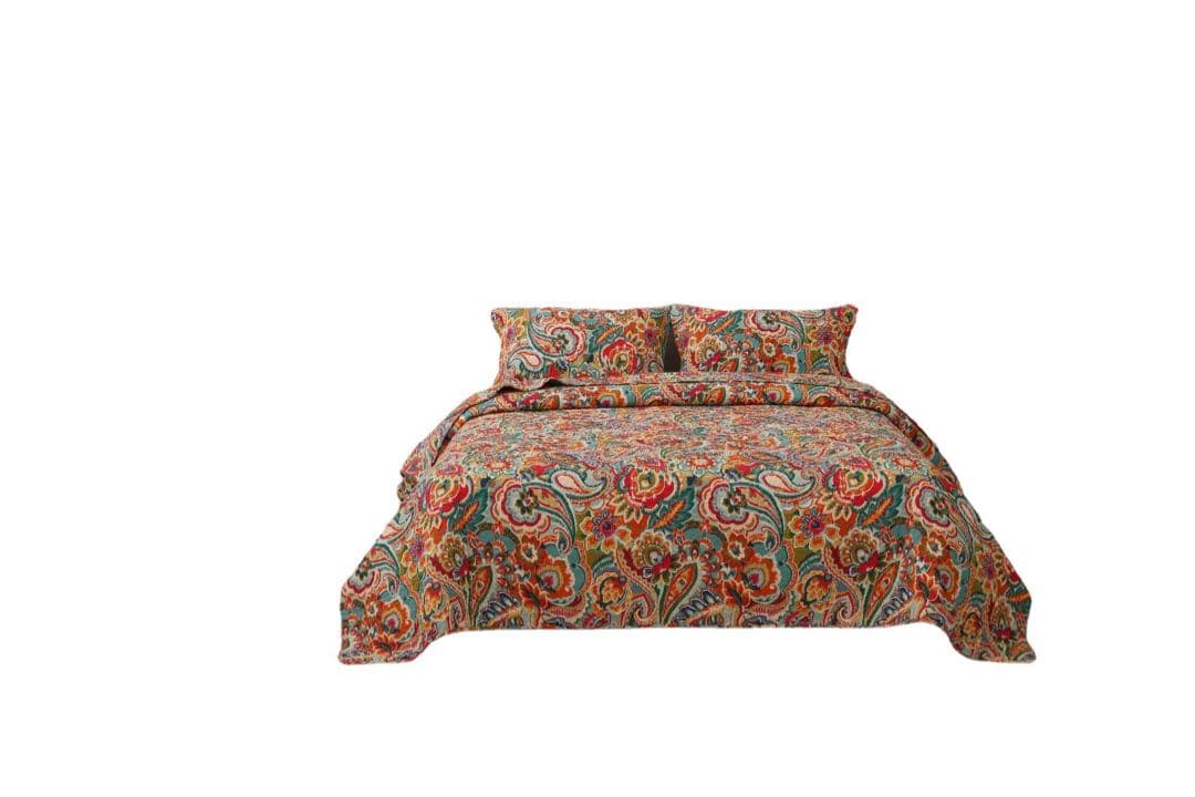 キルトベッドカバー3点セット綿マルチカバー キルティング 857