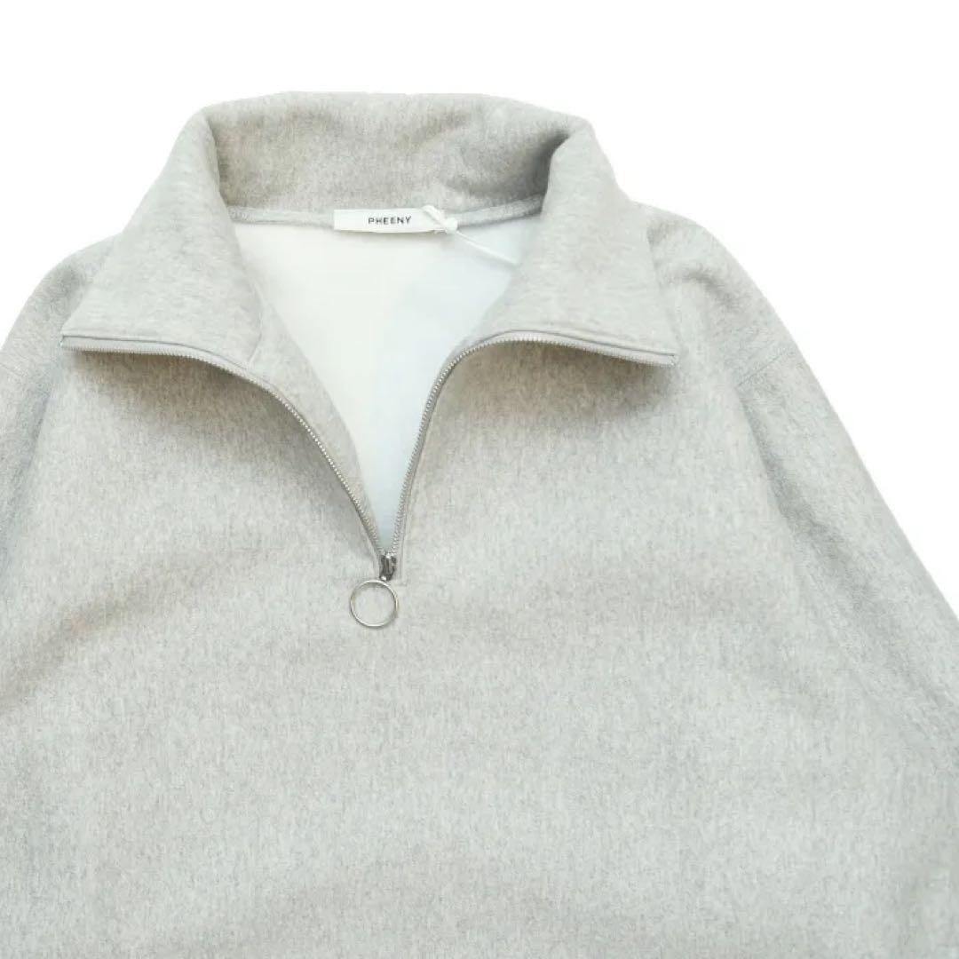 PHEENYフィーニー Athletic fleece harf zip P/O