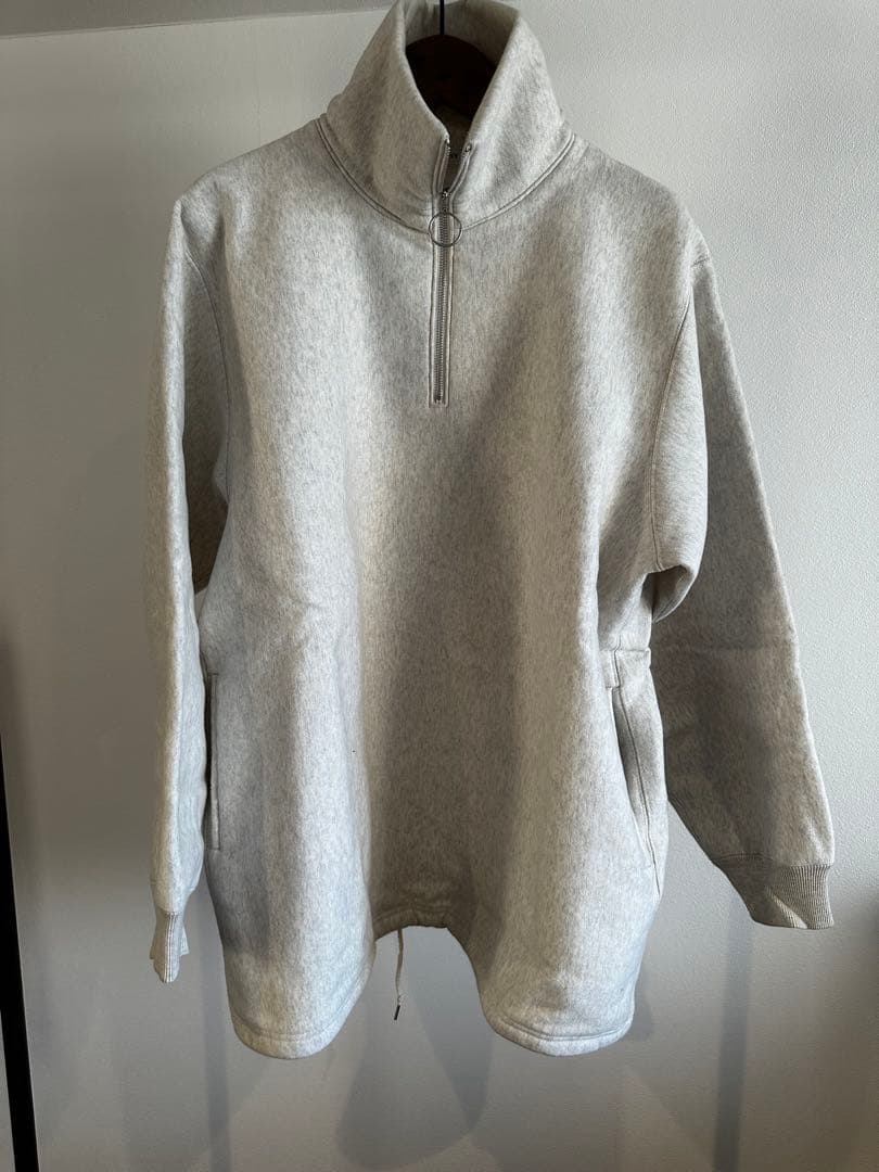 PHEENYフィーニー Athletic fleece harf zip P/O