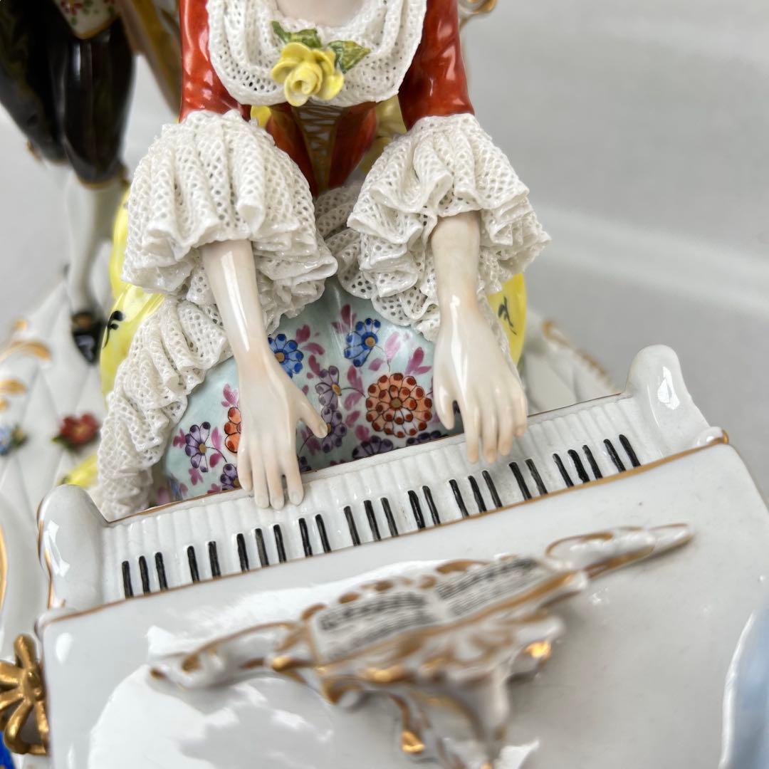 ロココ調 陶磁器 音楽家 フィギュア
