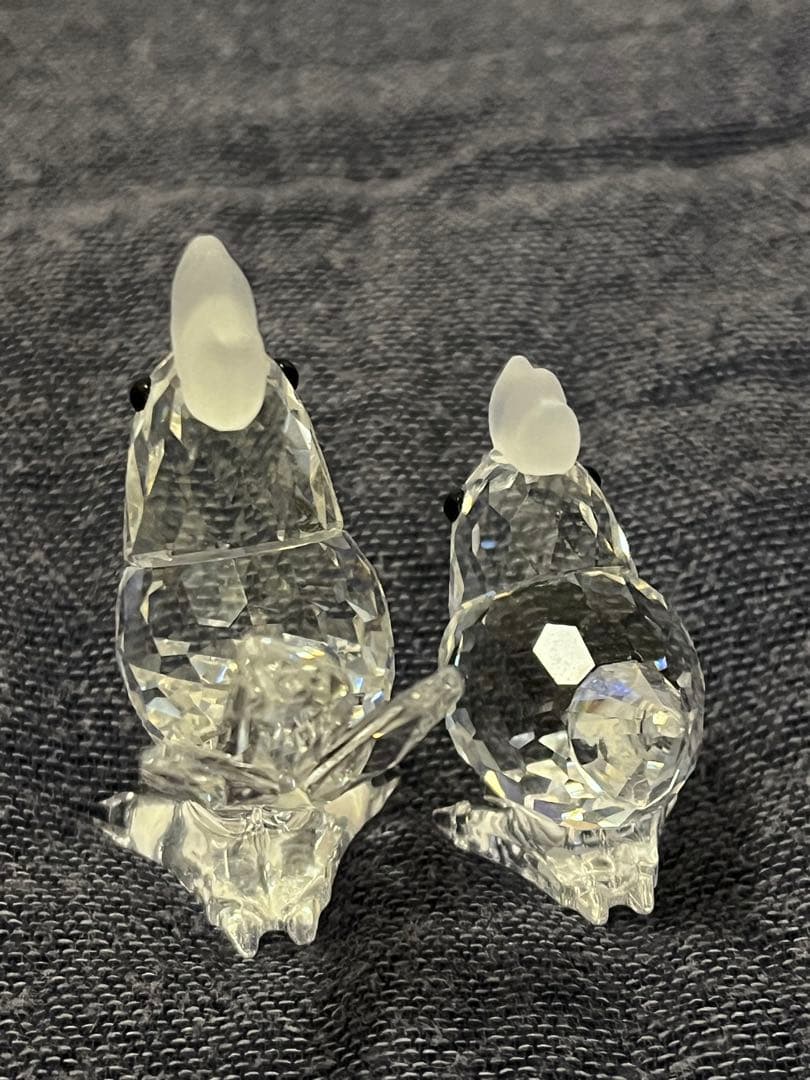 スワロフスキー　クリスタル ニワトリ雄鶏雌鶏　2羽セット