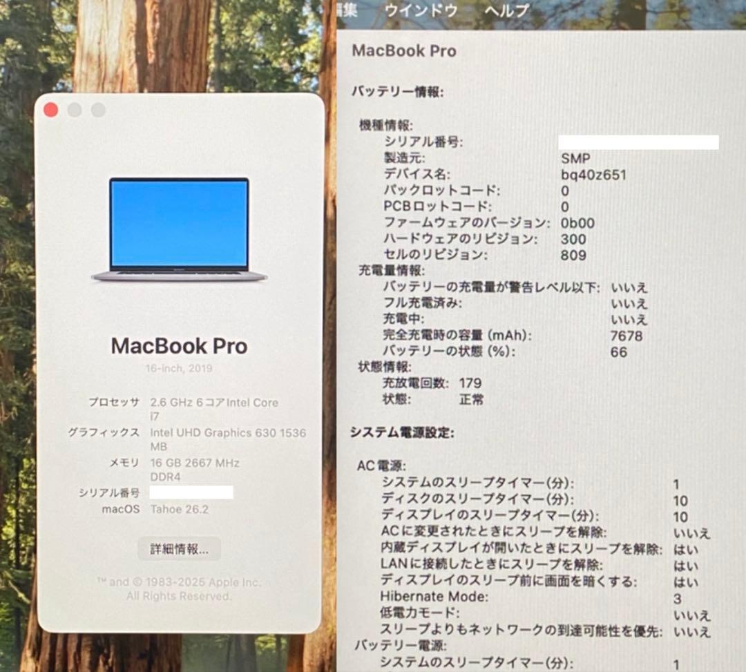 【USキー】MacBook Pro 16 2019 i7 16GB 512GB