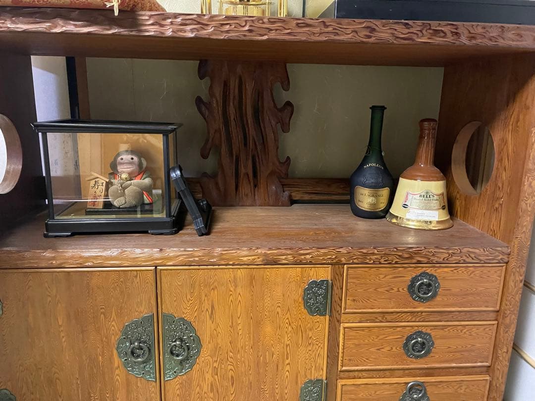 漆塗り　家具　屋久杉　茶箪笥