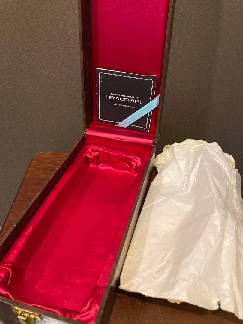 HOYA 美品　クリスタルガラス　箱入り　花器　花瓶　フラワー
