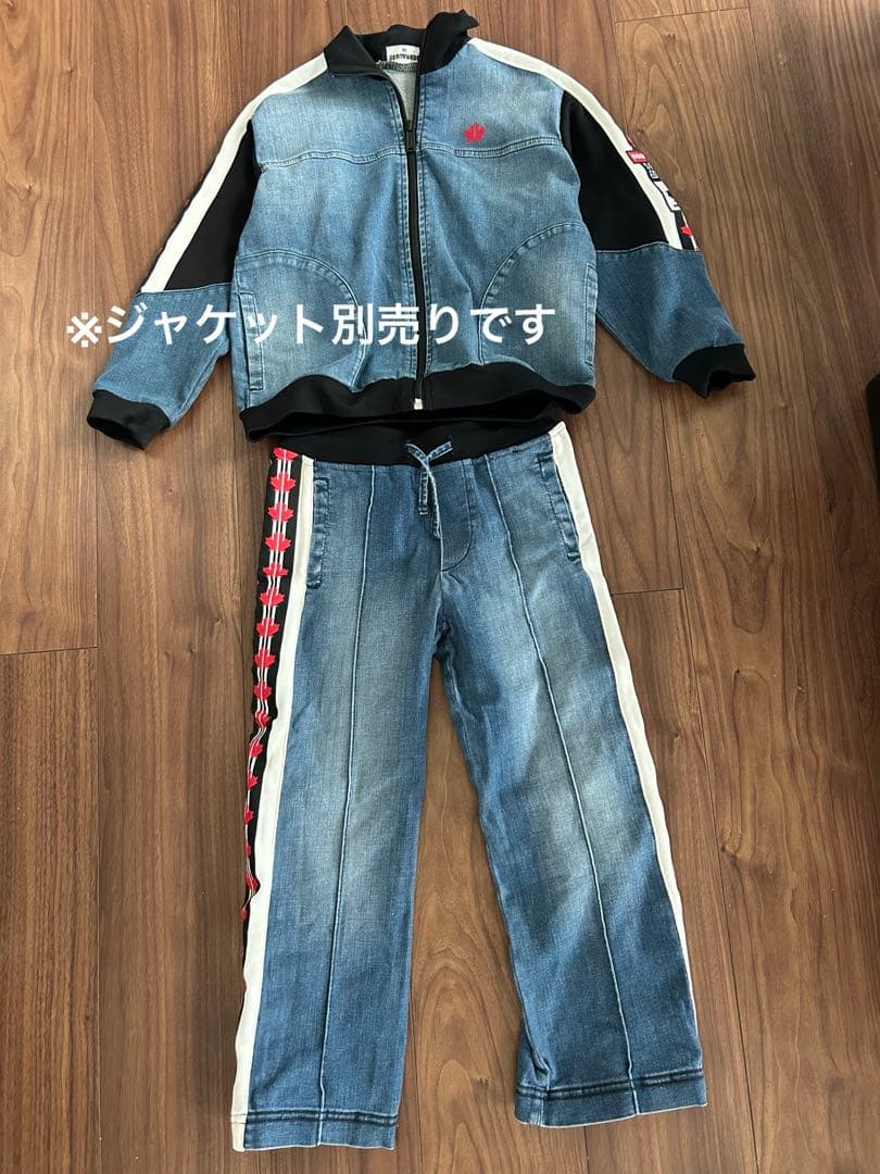 DSQUARED2ディースクエアードサイドボタン付きデニムパンツ 6y