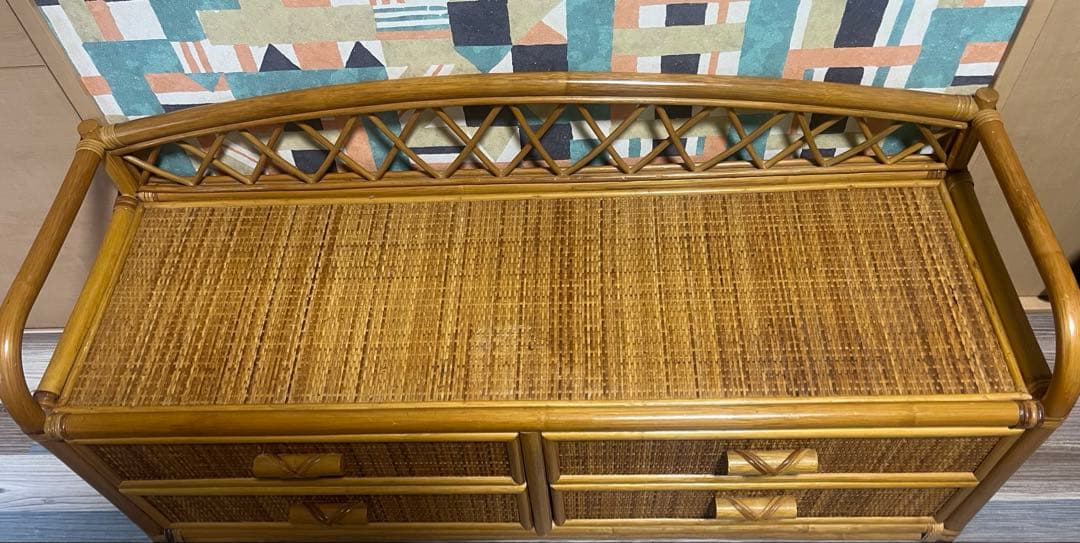 値下げ❗️ラタン　籐　チェスト