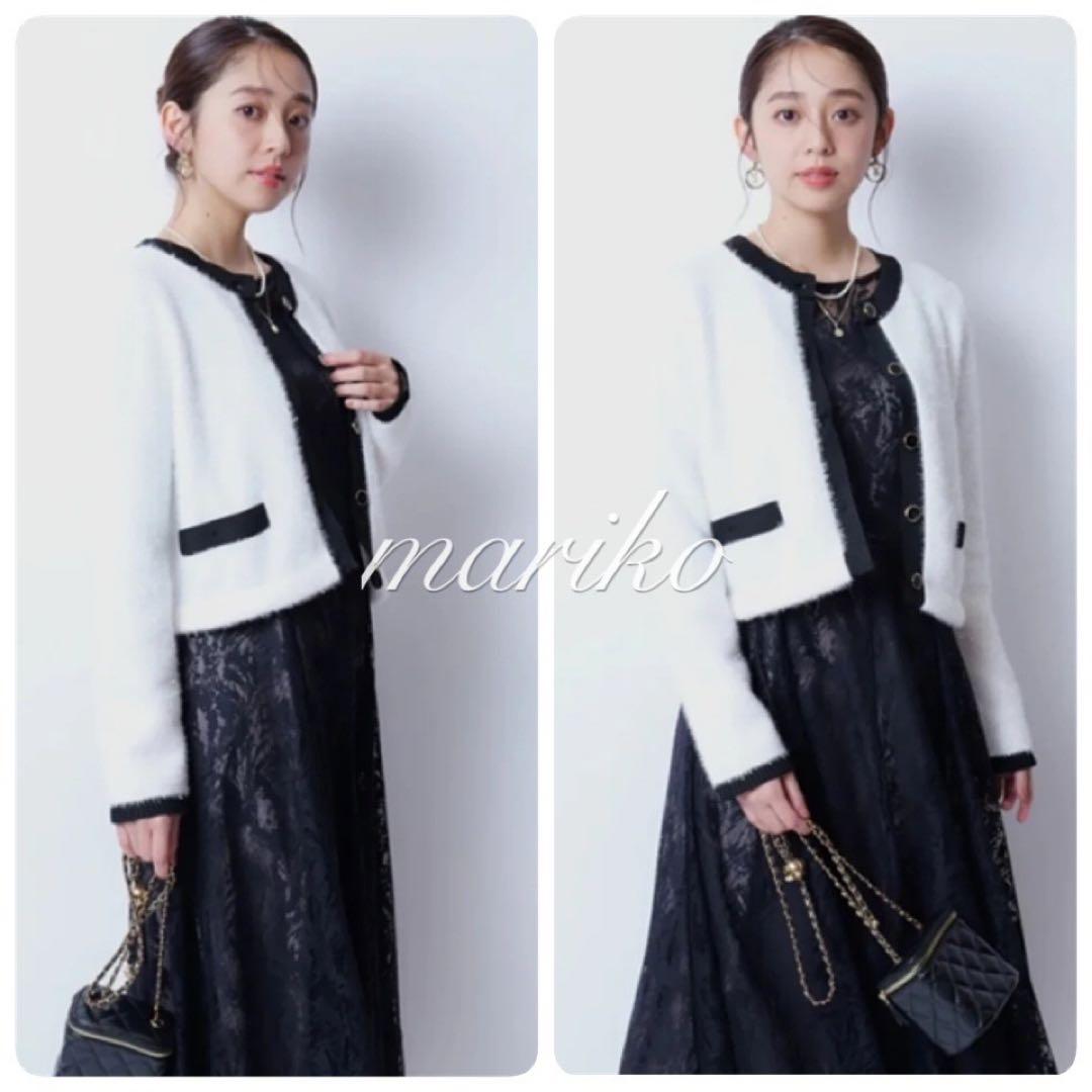 新品★ジャスグリッティー キラキラフェザーカーディガン　アプワイザーリッシェ