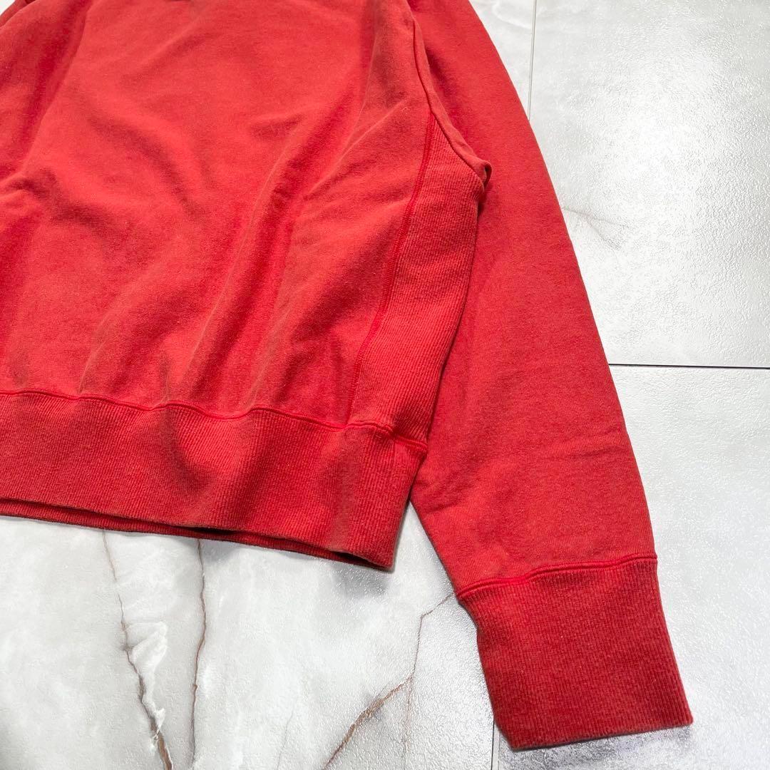 6 ROKU カラースウェットプルオーバー レッド 襟付き サイズFREE