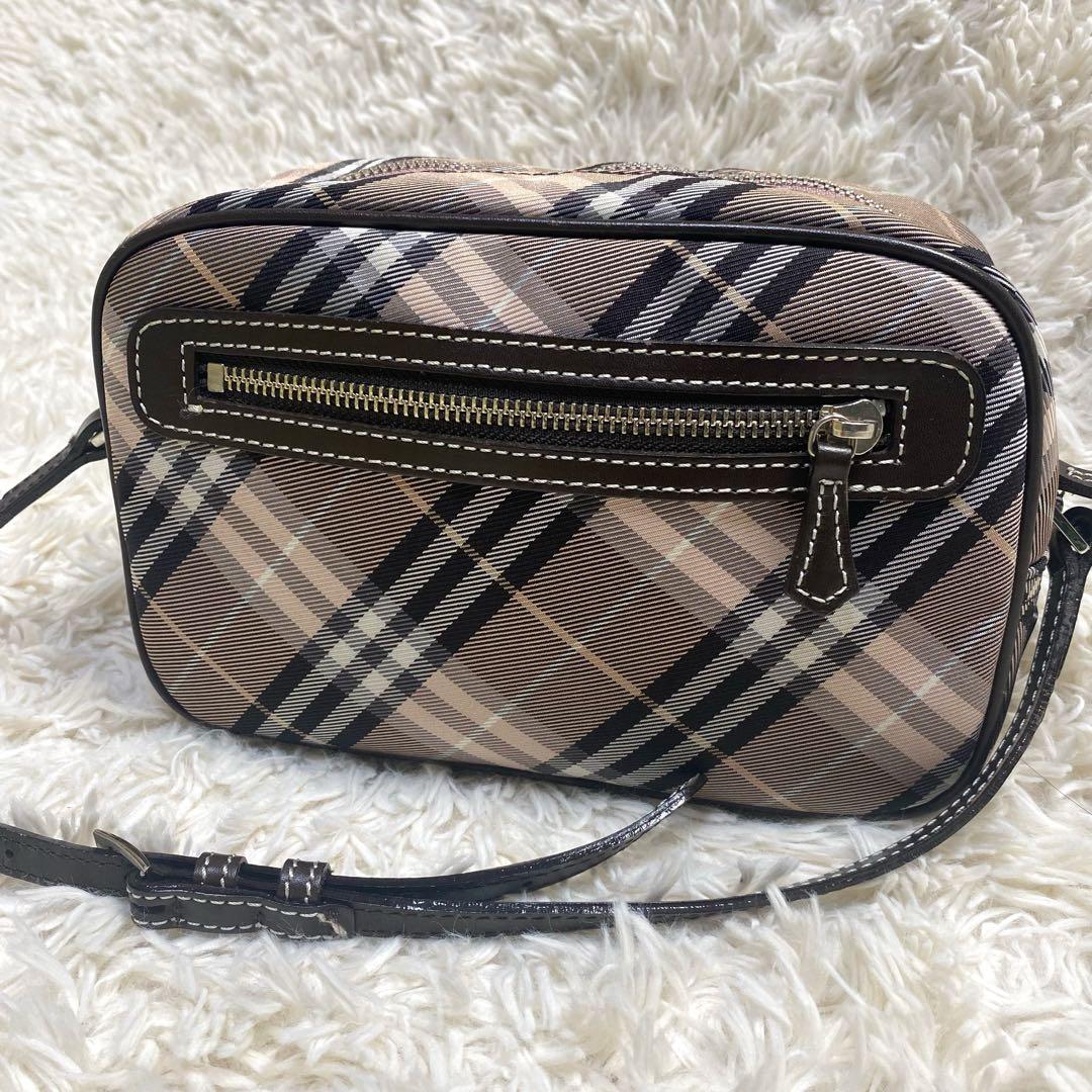 BURBERRYBLUELABEL ショルダーバッグ チェック ピンク ブラウン