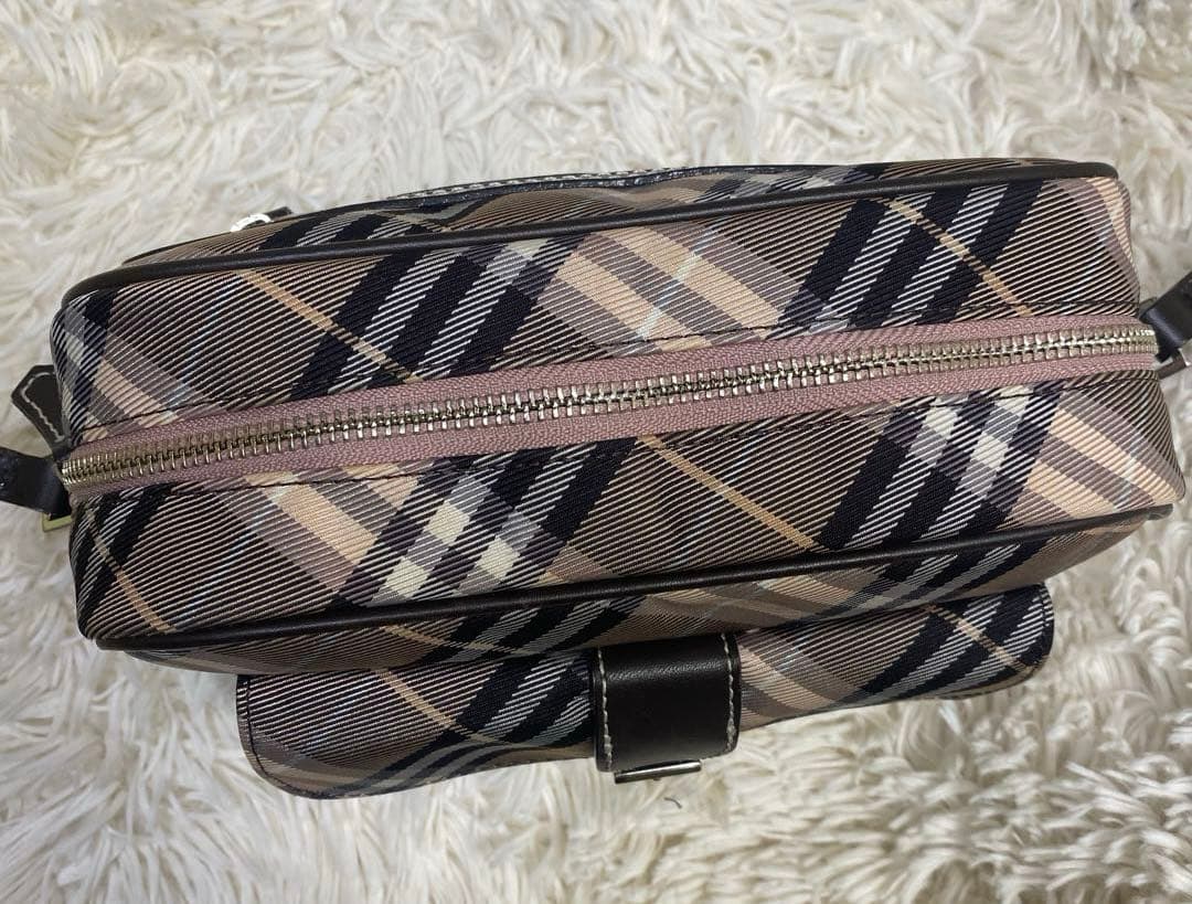 BURBERRYBLUELABEL ショルダーバッグ チェック ピンク ブラウン
