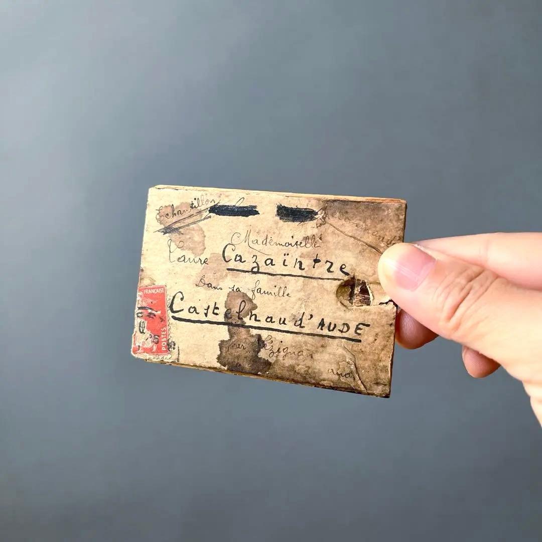 France 小包木箱 蝋印 antique brocante 一点物