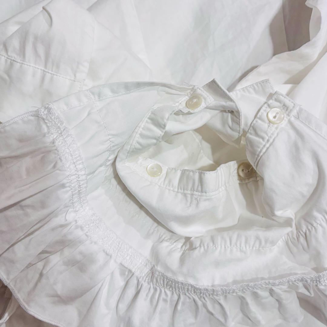 【BPN】フリル ブラウス 白 ホワイト ブラックピースナウ