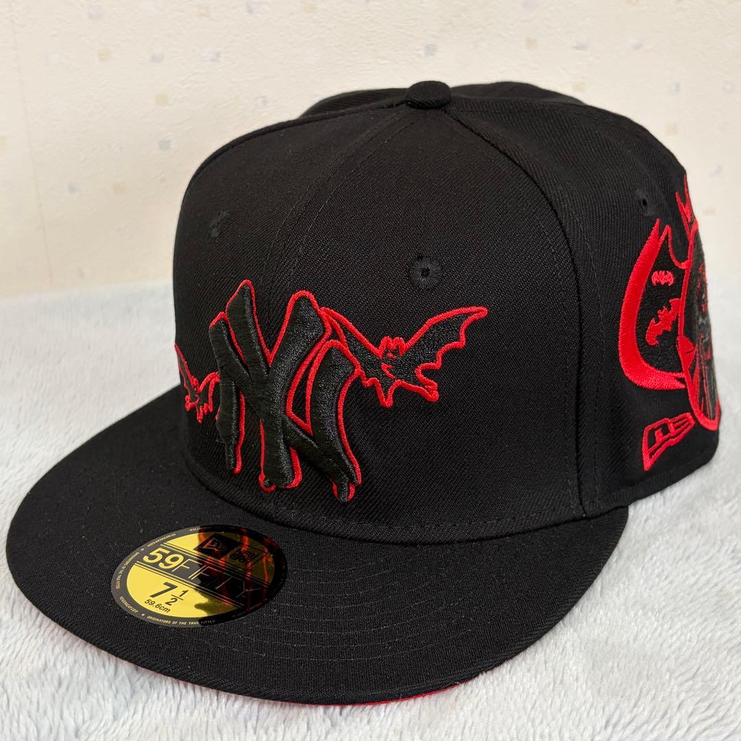 【未使用】海外限定 59FIFTY NY BATMAN 蝙蝠カスタム 7 1/2