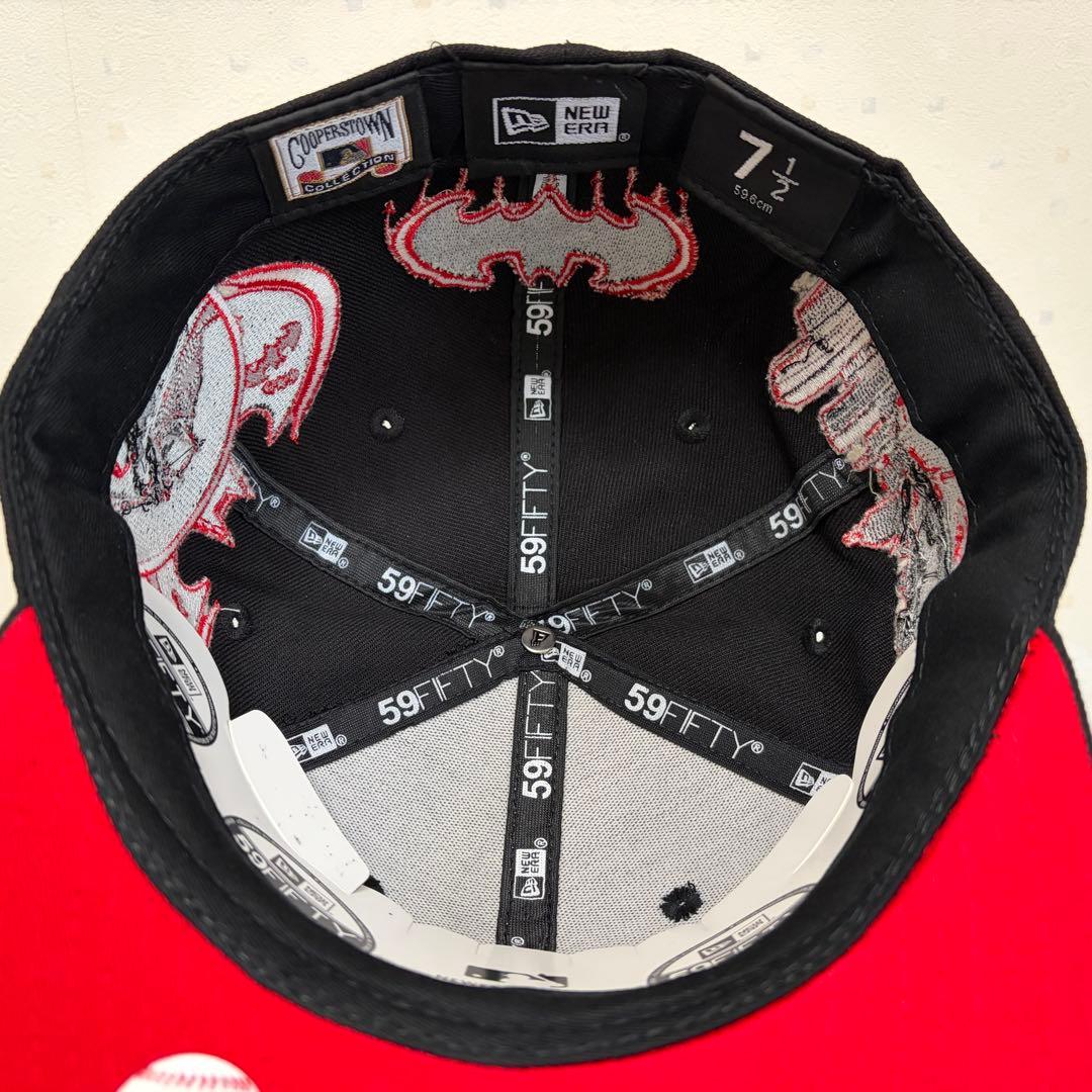 【未使用】海外限定 59FIFTY NY BATMAN 蝙蝠カスタム 7 1/2