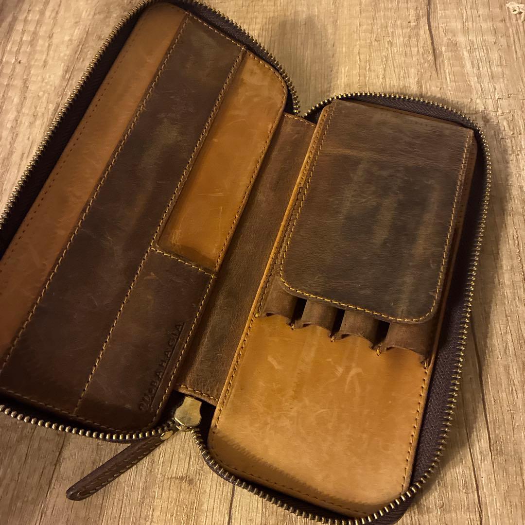 【w/oU】値下げ可 バハギアラウンドジップペンケース