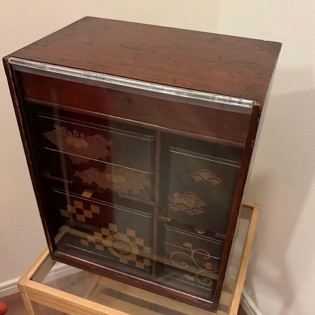 アンティーク　漆塗りお重箱セット