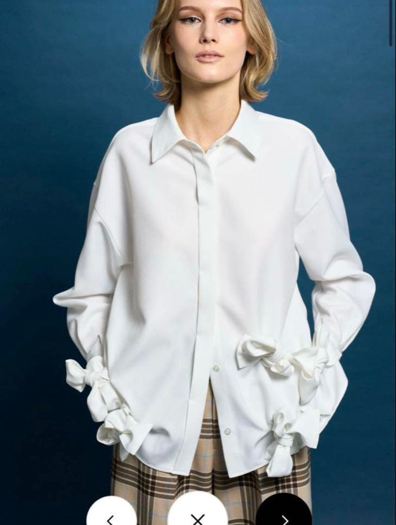 トップス THETOE Kordela Twist Shirt white