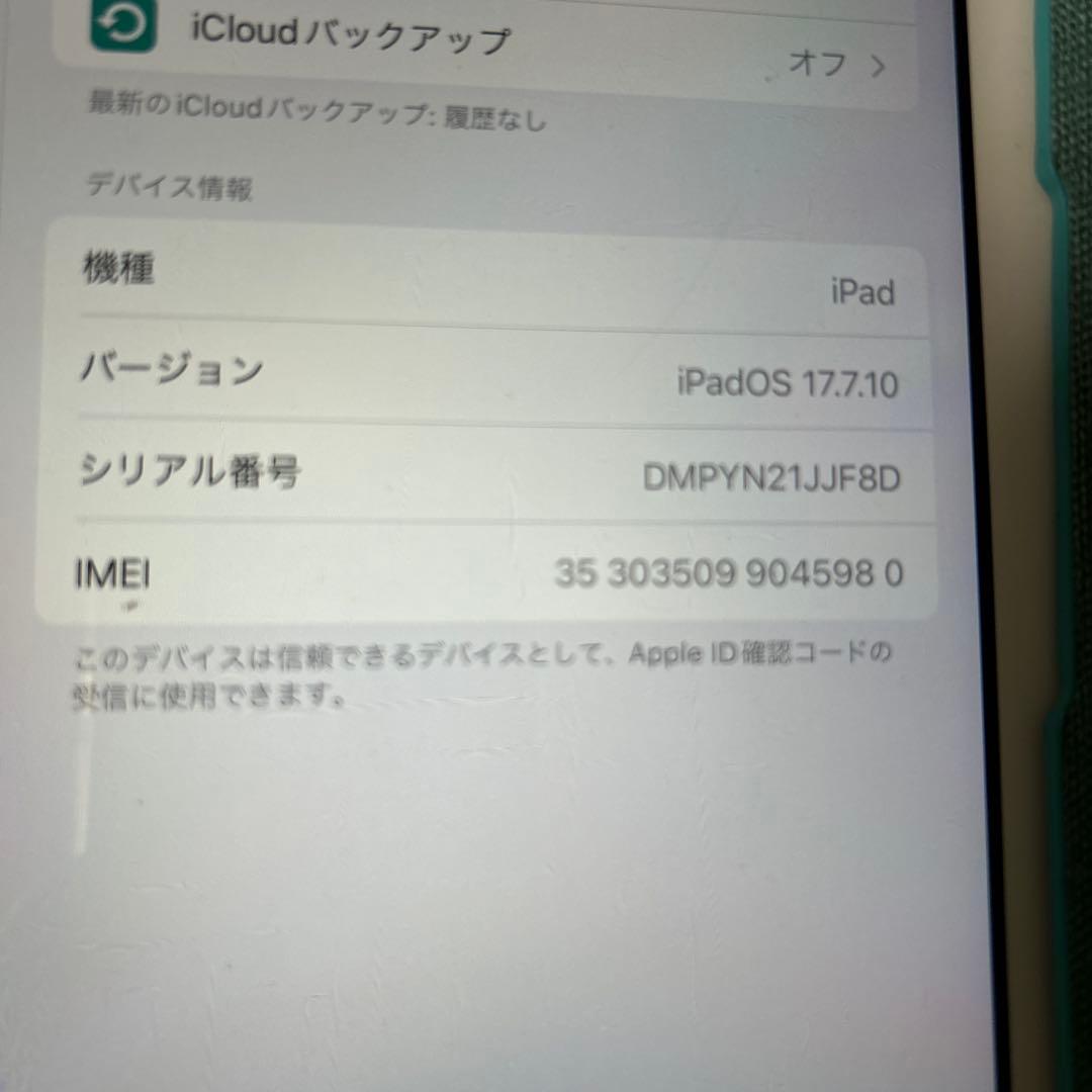 【ケース付き】 iPad 無印　六世代　セルラーモデル　シルバー