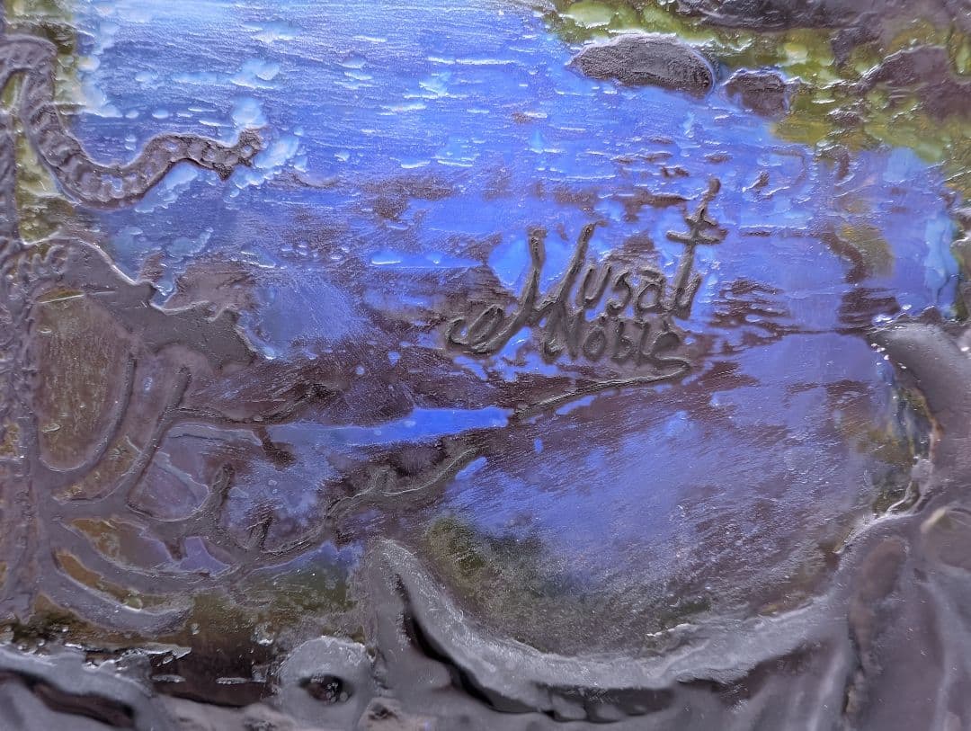 残り7日以内 ガレ復刻品 カメオ彫り ガラス工芸品