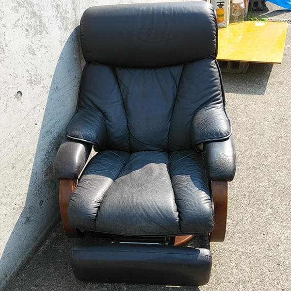 フジファニ　本革　リクライニングソファ　パーソナルチェア