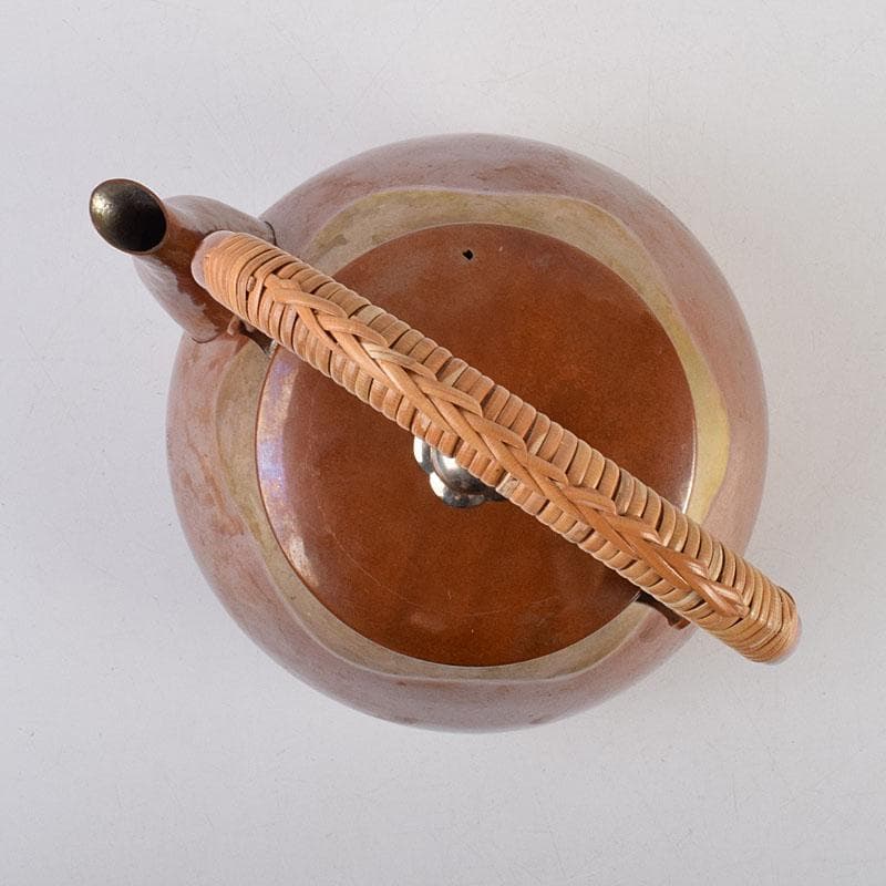 煎茶道具　銅製　銀摘　湯沸　水注　時代箱　U　R9474H