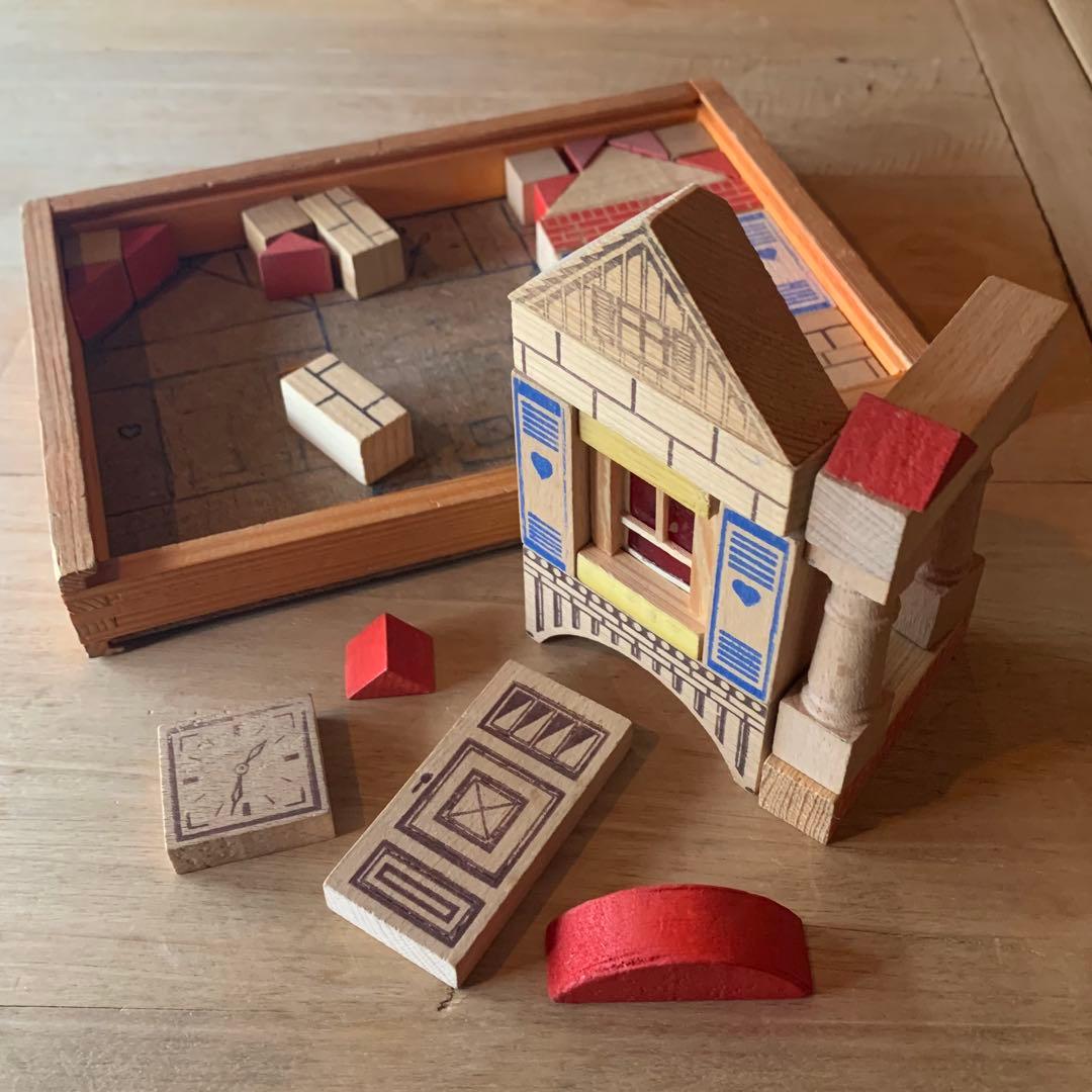 アンティーク家型積み木セット