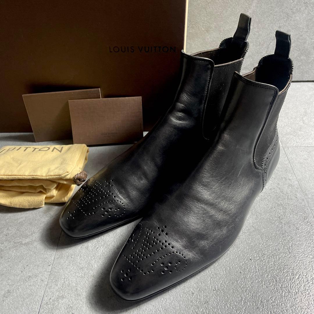 超希少✨️ LOUIS VUITTON サイドゴアブーツ メダリオン ブラック