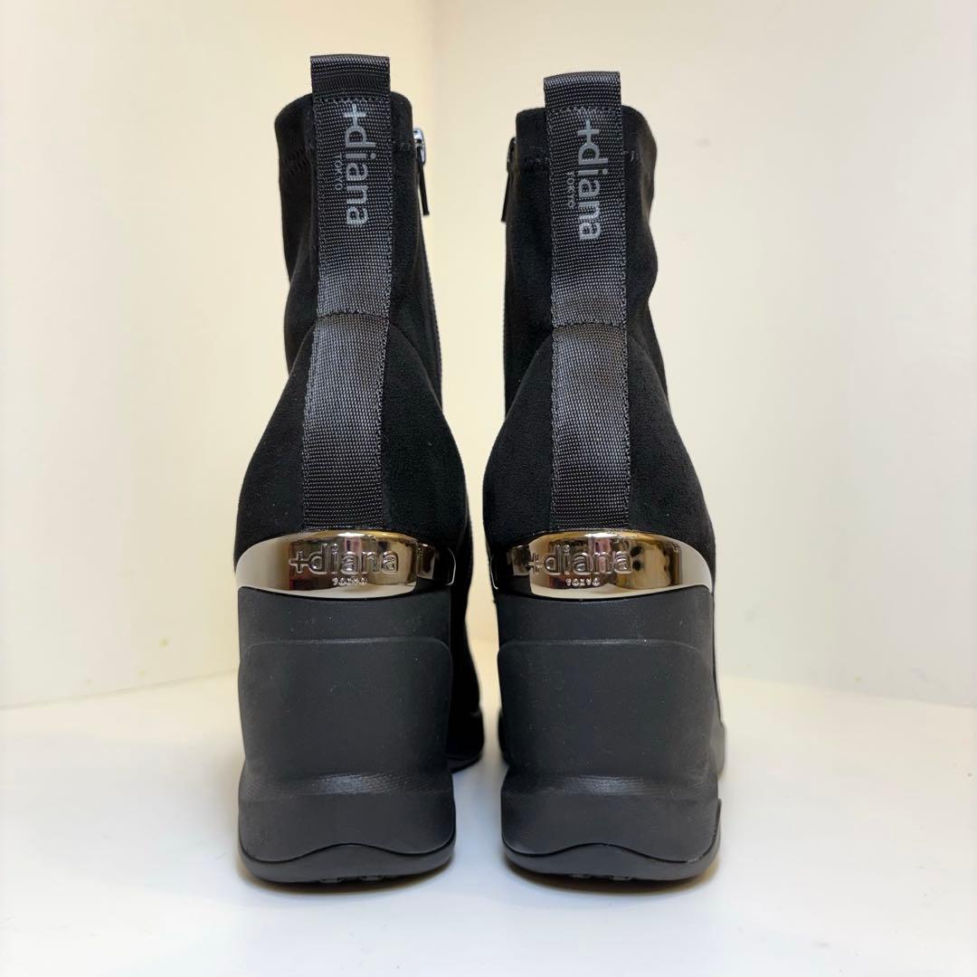 (極美品) + diana ウェッジソール ショートブーツ 24cm