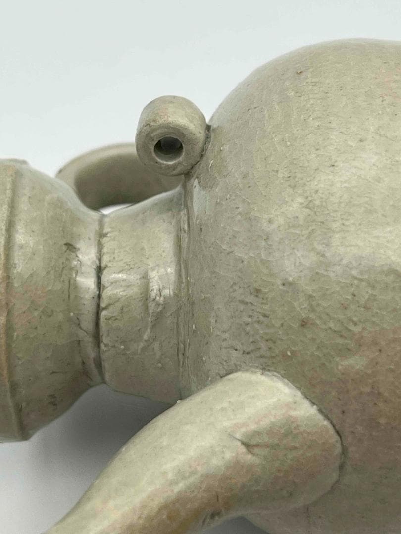 宋時代 湖田窯 青磁双系執壺 青白釉 水注 水指 水差し 茶壺　酒器(F-89)