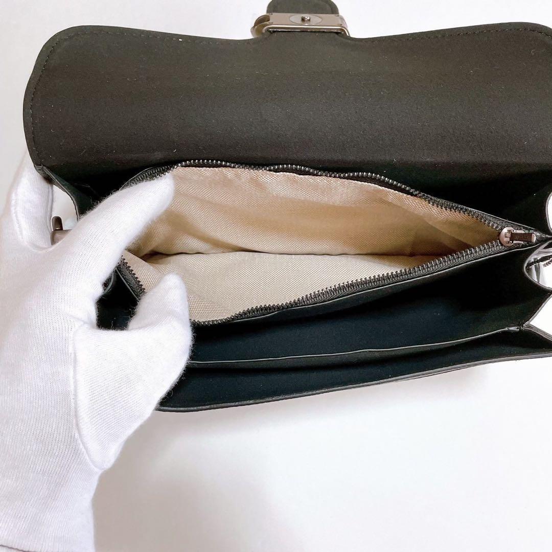 COACHタビー ショルダーバッグ ブラック 金具 ハンドバッグ 2WAY