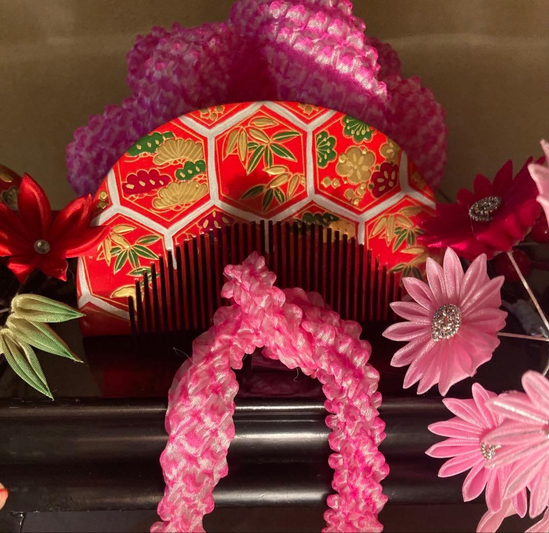 専用　七五三　成人式　舞子はーん　菊花簪　金属簪　櫛平打ち簪　玉簪　Uピン簪