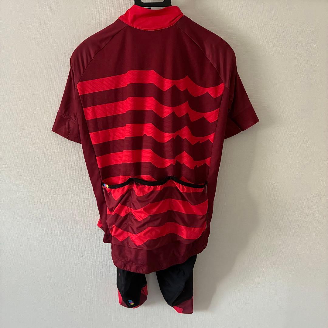 【美品】スペシャライズド レッド ストライプ サイクルジャージ L 上下セット