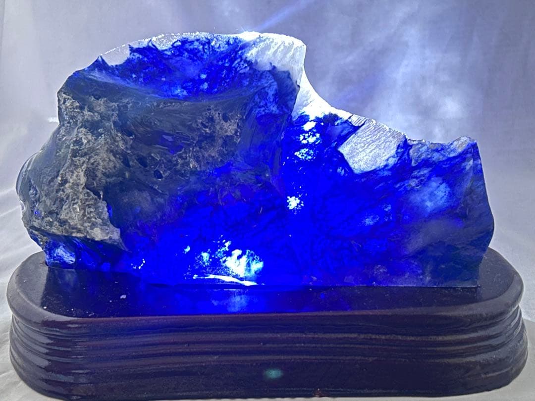 まさ様　マーブル模様が綺麗な「清流の石」ブルーオブシディアン　ポジティブ