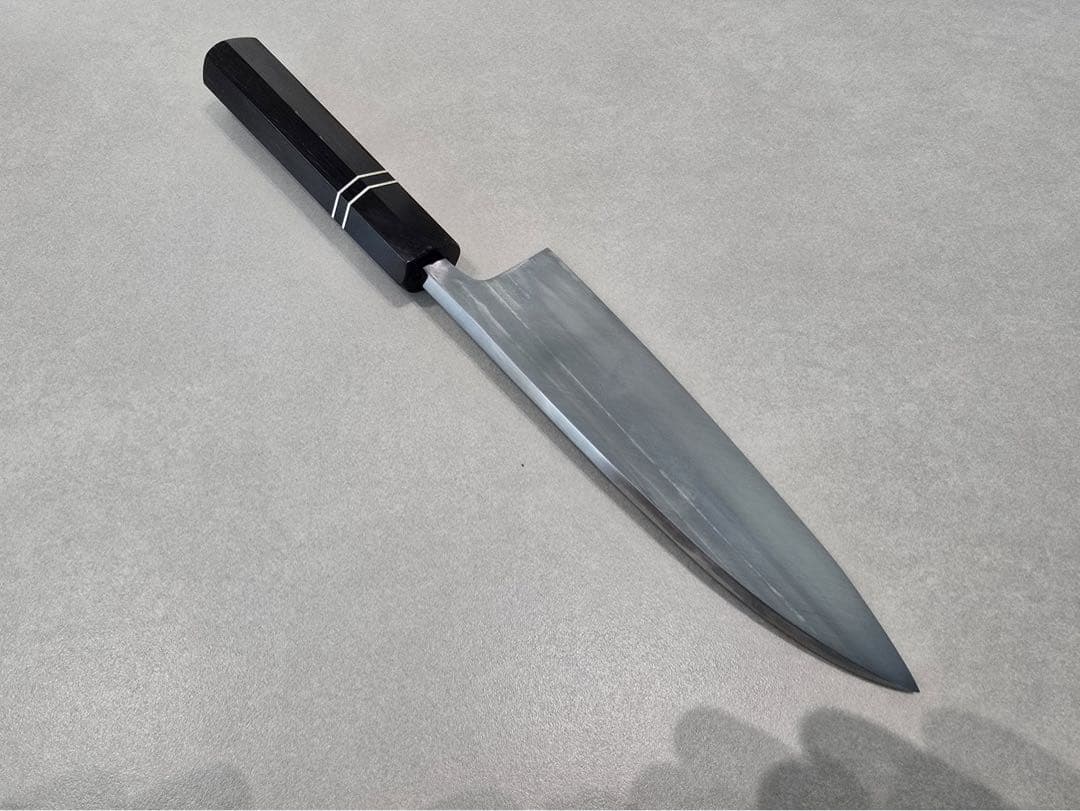 堺實光　JIKKO 白ニ　相出刃180mm 黒檀柄