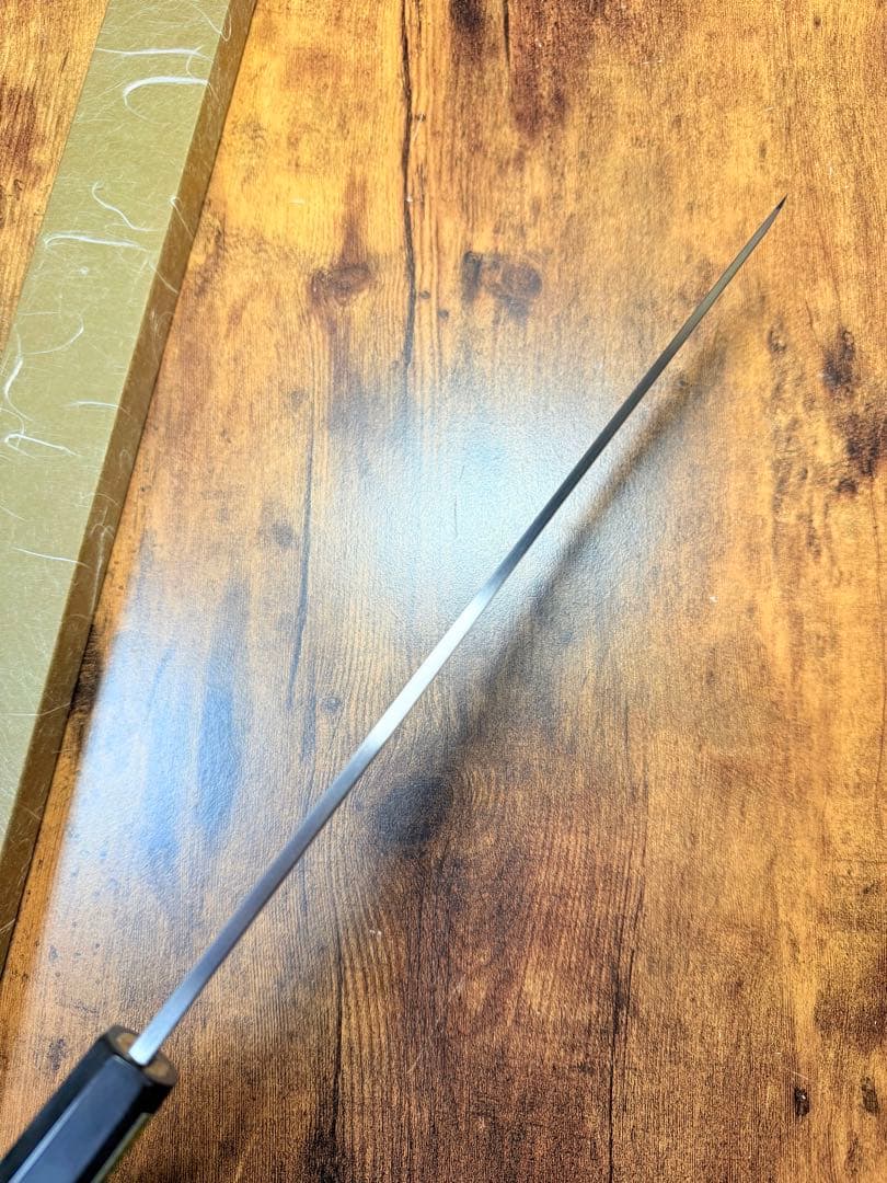 【堺打刃物】刺身 柳刃　白ニ鋼　包丁　尺　水牛八角柄