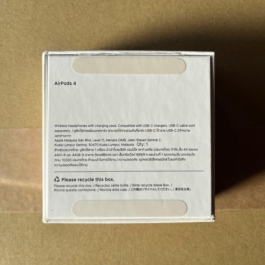 AirPods4 右耳なし 外箱付き 左イヤホン ケース付　ノイキャン非搭載