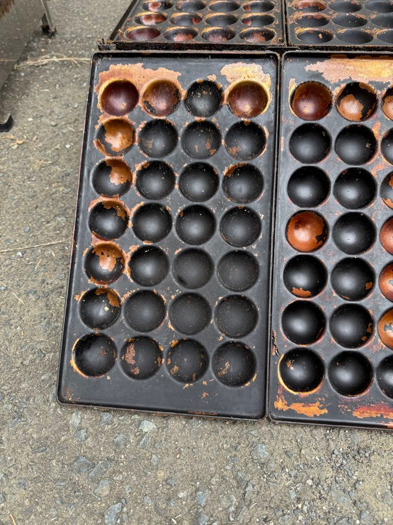 ガス式　たこ焼き器 4連 ×28プロパン(LPガス) 業務用　　銅板