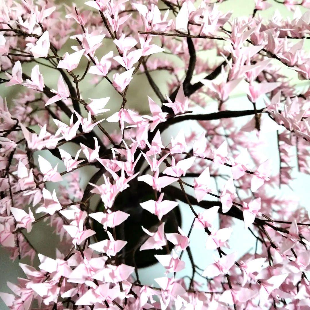 折り鶴盆栽(しだれ桜盆栽)No.49